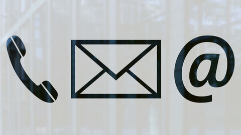 Kontakt Icons Telefon und E-Mail