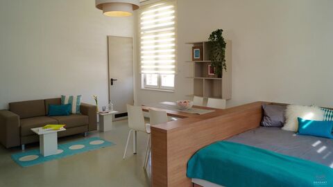 Der Wohnbereich eines Apartments